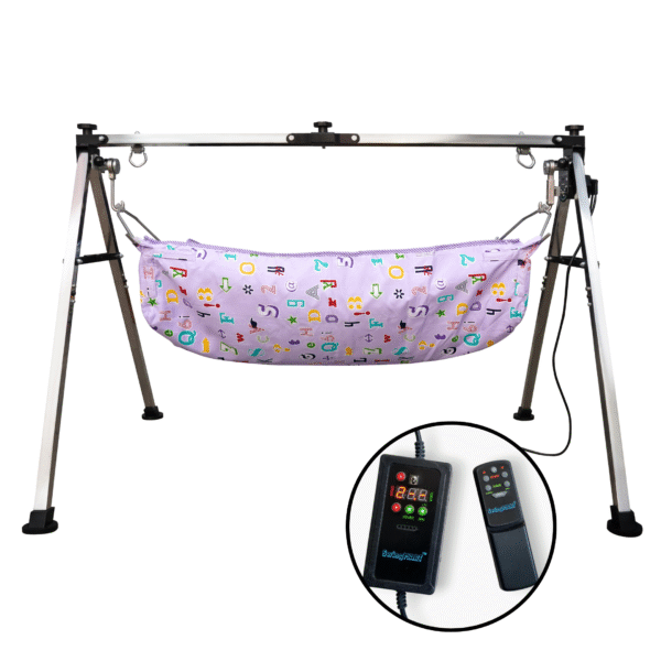Remote Controlled Premium Ultra Foldable Automatic Baby Cradle with Auto-off Timer