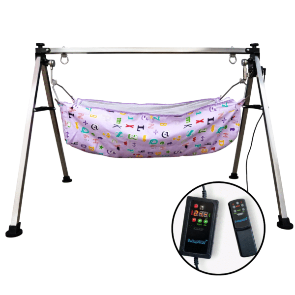 Remote Controlled Semi Foldable Automatic Baby Cradle with Auto-off Timer