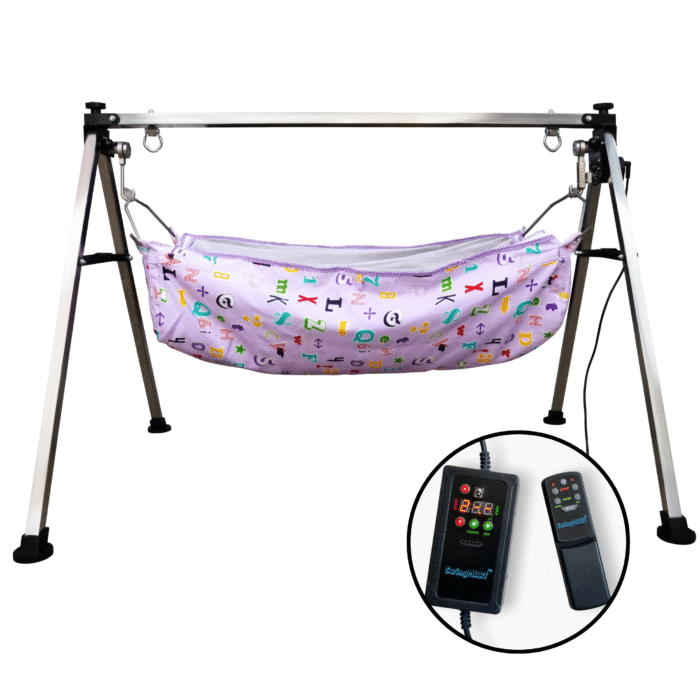 Remote Controlled Semi Foldable Automatic Baby Cradle with Auto-off Timer