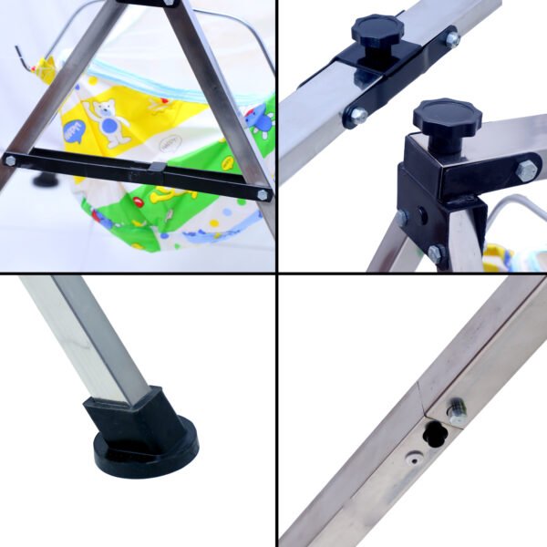 Remote Controlled Premium Ultra Foldable Automatic Baby Cradle with Auto-off Timer