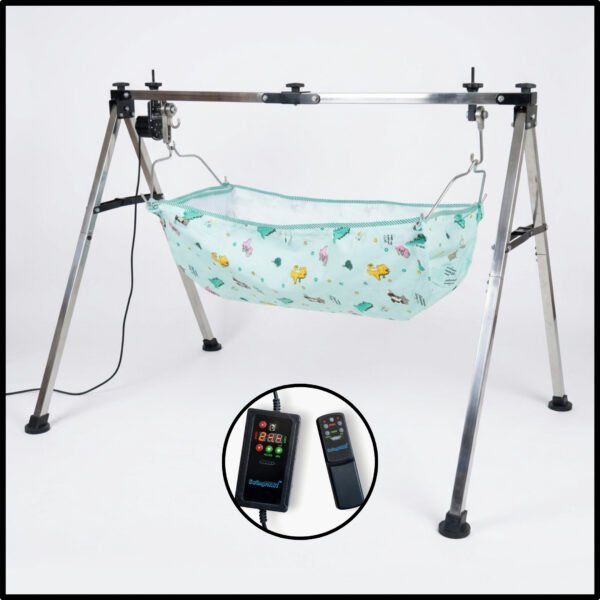 Remote Controlled Premium Ultra Foldable Automatic Baby Cradle with Auto-off Timer