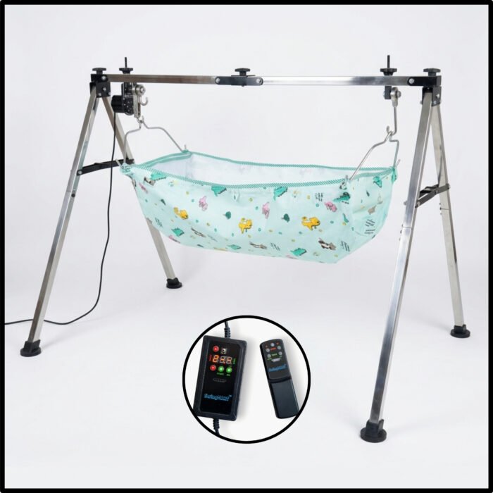 Remote Controlled Premium Ultra Foldable Automatic Baby Cradle with Auto-off Timer